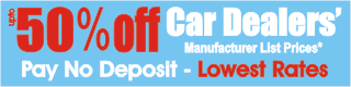 No Deposit - 50% Discounts